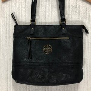 Stone Mountain Black‎ Faux Leather Tote Bag Convertible Shoulder Bag